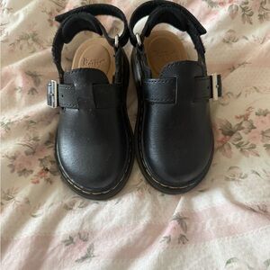 Dr. Martens Black Leather Kids Dress Shoes